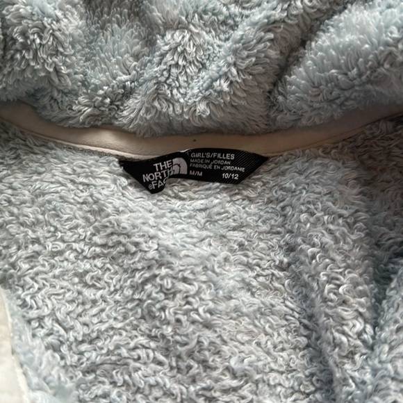 The North Face fleece in powder blue girls size 10/12 - Picture 2 of 4